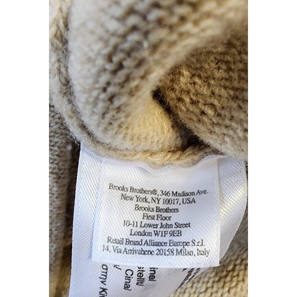 Brooks Brothers Sweater Womens Large Beige Tan Lambs Wool Soft Cozy Cottage Bow - Picture 13 of 15